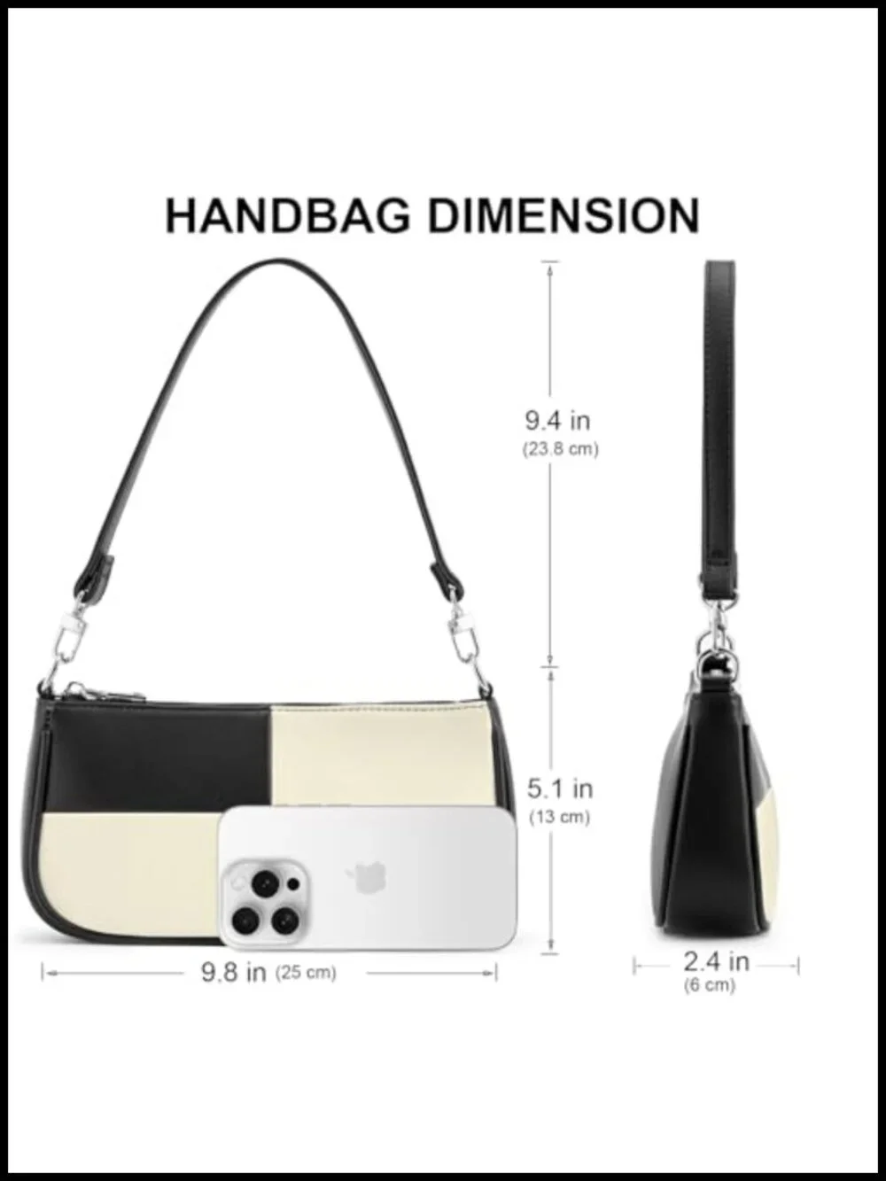 Hobo Shoulder Bag Crossbody Purse Vegan Leather with Removable Straps